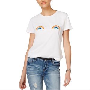BAN.DO WOMENS SHORT SLEEVES GRAPHIC T-SHIRT